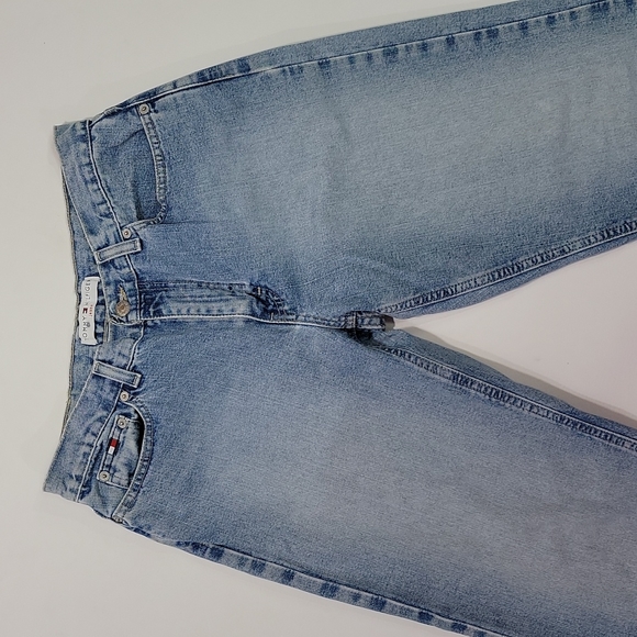 TOMMY HILFIGER JEANS ♡ Vintage Denim Faded 'n Distressed Blue Jeans 6|31 Regular - Picture 7 of 17